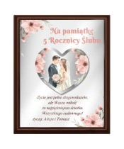Ein Andenken zum 5. Hochzeitstag als Geschenk – ein Rahmen mit Wünschen