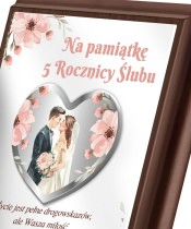 Ein Andenken zum 5. Hochzeitstag als Geschenk – ein Rahmen mit Wünschen