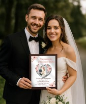 Pamiątka Z Okazji Piątej Rocznicy Ślubu Na Prezent Ramka Z Życzeniami