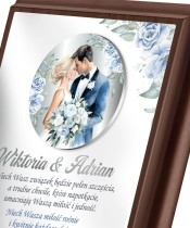 Pamiątka Ślubna Na Prezent Ramka Z Życzeniami Dla Nowożeńców