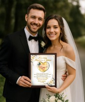 Wedding Souvenir Gift Wishes Frame For Newlyweds
