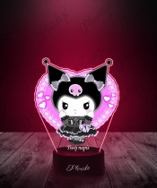 Hello Kitty Kuromi Printed 3D Plexido LED Lamp