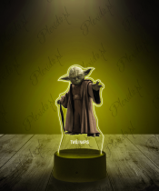 Lampka LED 3D Plexido z Nadrukiem Yoda Star Wars - 2