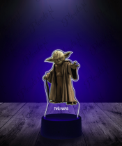 Lampka LED 3D Plexido z Nadrukiem Yoda Star Wars - 3