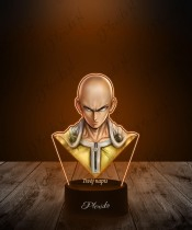 3D-LED-Lampe Plexido mit UV-Druck One Punch Man Saitama