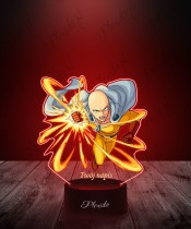 3D-LED-Lampe Plexido mit UV-Druck One Punch Man Saitama