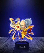 3D LED Lamp Plexido with UV Print One Punch Man Saitama