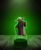 Lampka LED 3D Plexido z Nadrukiem Yoda Star Wars - 1