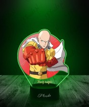 3D LED Lamp Plexido with UV Print One Punch Man Saitama