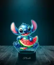 3D-LED-Lampe Plexido mit UV-Druck Lilo und Stitch Wassermelone