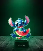 3D-LED-Lampe Plexido mit UV-Druck Lilo und Stitch Wassermelone
