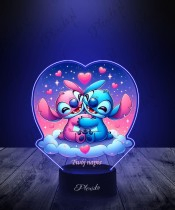 3D LED Lamp Plexido with UV Print Lilo and Stitch and Angel Heart