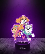 3D-LED-Lampe Plexido mit UV-Druck Paw Patrol Skye Everest Liberty