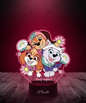 3D-LED-Lampe Plexido mit UV-Druck Paw Patrol Skye Everest Zuma