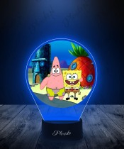 3D-LED-Lampe Plexido mit UV-Druck Spongebob Patrick