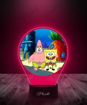 3D-LED-Lampe Plexido mit UV-Druck Spongebob Patrick