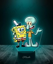 3D LED Lamp Plexido with UV Print Spongebob Squidward
