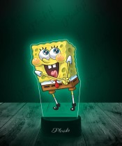 Lampka LED 3D Plexido z Nadrukiem UV Spongebob