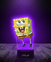 Lampka LED 3D Plexido z Nadrukiem UV Spongebob