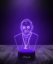 3D Plexido LED Lamp Pope Francis