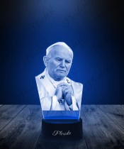 3D Plexido LED Lamp Saint John Paul II Pope