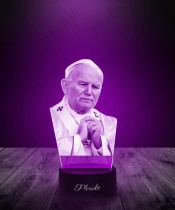 3D Plexido LED Lampe Heiliger Johannes Paul II. Papst