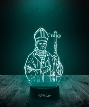 3D Plexido LED Lamp Saint John Paul II Pope