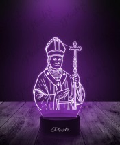 3D Plexido LED Lamp Saint John Paul II Pope