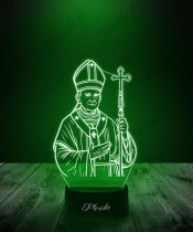 3D Plexido LED Lamp Saint John Paul II Pope