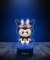 Lampka LED 3D Plexido z Nadrukiem UV Labubu Hello Kitty Kuromi