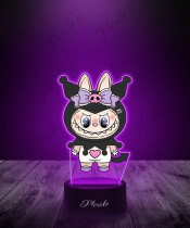 Lampka LED 3D Plexido z Nadrukiem UV Labubu Hello Kitty Kuromi