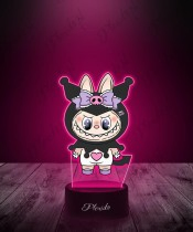 Lampka LED 3D Plexido z Nadrukiem UV Labubu Hello Kitty Kuromi