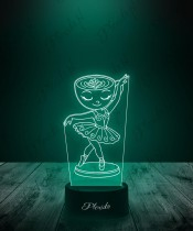 Lampka Nocna LED 3D Plexido Ballerina Cappucinna