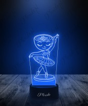 Lampka Nocna LED 3D Plexido Ballerina Cappucinna