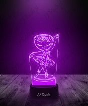 Lampka Nocna LED 3D Plexido Ballerina Cappucinna