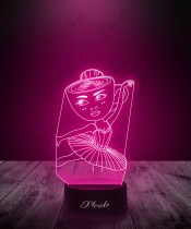 3D Plexido Ballerina Cappucinna LED Night Light