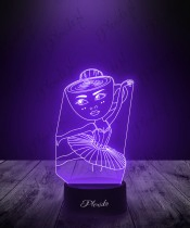 Lampka Nocna LED 3D Plexido Ballerina Cappucinna