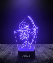 Lampka Nocna LED 3D Plexido Skeleton Szkielet Łucznik Minecraft