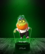 3D LED Plexido Lampe mit UV-Druck Mr. Wolf und Piranha Company