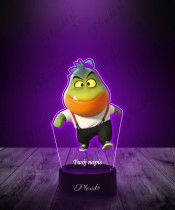 3D LED Plexido Lamp with UV Print Mr. Wolf and Piranha Company