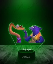 3D LED Lamp with UV Print Mr. Wolf and Snake Company