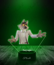 Lampka LED 3D z Nadrukiem UV Pan Wilk i Spółka