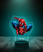 Lampka LED 3D Plexido z Nadrukiem Spiderman - 3