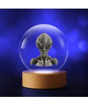 Kryształowa Kulka 3D Ufo Kosmita Obcy