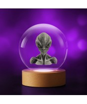 Kryształowa Kulka 3D Ufo Kosmita Obcy