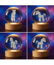 Kristallkugel 3D Pferd Pony