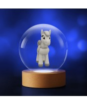 Kryształowa Kulka 3D Koń Konik Kucyk