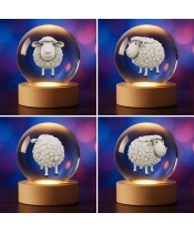 3D Kristallkugel Schaf