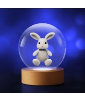 3D Crystal Ball Rabbit Hare Bunny