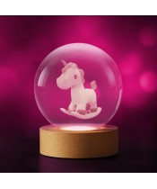 3D Crystal Ball Rocking Horse Pony